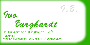 ivo burghardt business card